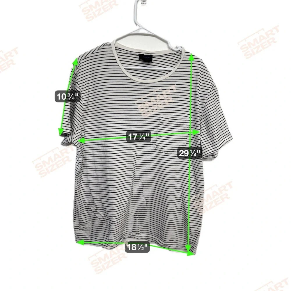 Magaschoni Man Striped Pocket Tee Shirt White Black Size L Soft Casual Top | - Picture 4 of 4